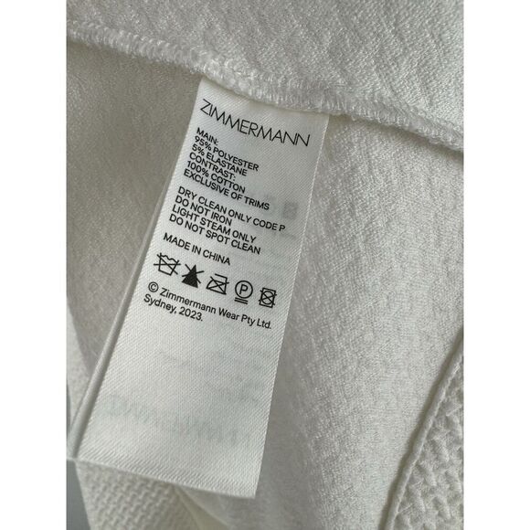 Zimmermann Natura Textured Jersey Dress Sz 0 US XS Preppy Old Money - Picture 8 of 11